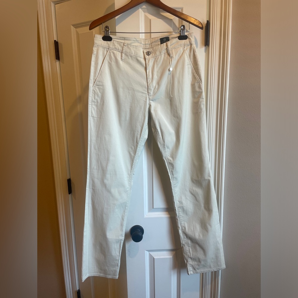 AG The Graduate Trousers Pants Men’s Off-white Desert 31 Green Label- 31/27